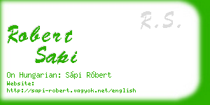 robert sapi business card